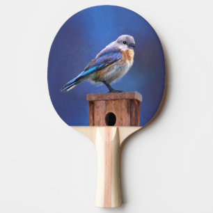 Blauwvogel (Vrouw) Schilderen - Oorspronkelijke vo Tafeltennisbatje