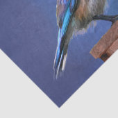 Blauwvogel (Vrouw) Schilderen - Oorspronkelijke vo Tissuepapier (Detail)