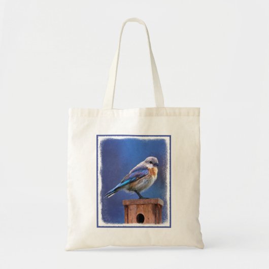 Blauwvogel (Vrouw) Schilderen - Oorspronkelijke vo Tote Bag (Voorkant)