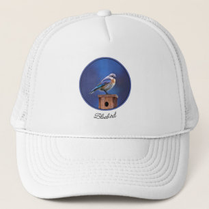 Blauwvogel (Vrouw) Schilderen - Oorspronkelijke vo Trucker Pet