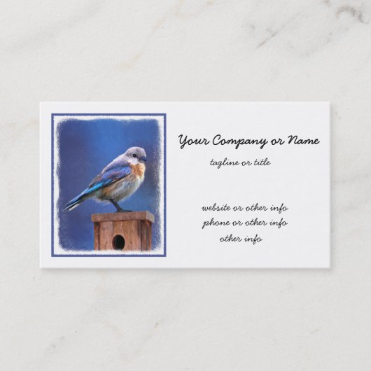 Blauwvogel (Vrouw) Schilderen - Oorspronkelijke vo Visitekaartje (Voorkant)