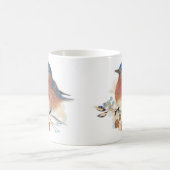 Blauwvogel Waterverf gekleurde potloodkunst Magische Mok (Center)