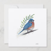 Blauwvogel Waterverf kunst (Voorkant)