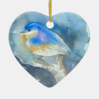 Blauwvogel Waterverf kunst Keramisch Ornament