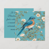 Blauwvogel William Morris geïnspireerd Turquois (Voorkant / Achterkant)