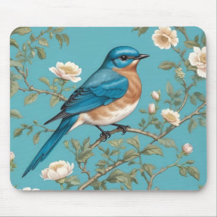 Blauwvogel William Morris geïnspireerd Turquois Muismat