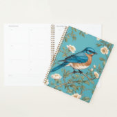 Blauwvogel William Morris geïnspireerd Turquois Planner (Display)