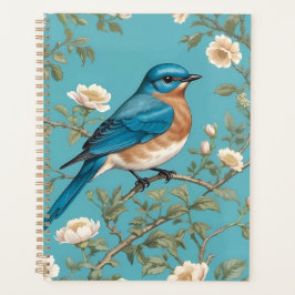 Blauwvogel William Morris geïnspireerd Turquois Planner