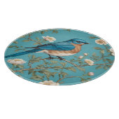 Blauwvogel William Morris geïnspireerd Turquois Snijplank (Hoek)
