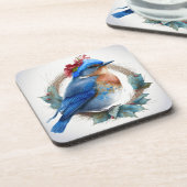 Blauwvogel WinterFeestdagen/kerstOnderzetters Bier Onderzetter (Linkerzijde)