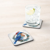 Blauwvogel WinterFeestdagen/kerstOnderzetters Bier Onderzetter (Rechterzijde)