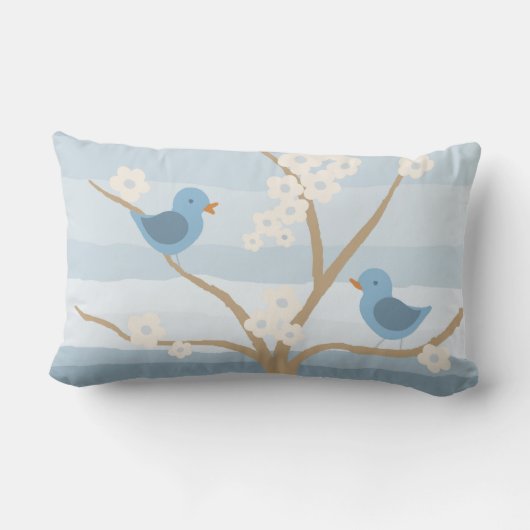 Blauwvogelboom gooit kussen (Achterkant)