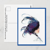 Blauwvogeldame Briefkaart (Voorkant / Achterkant)