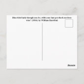 Blauwvogeldame Briefkaart (Achterkant)