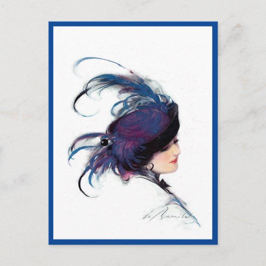 Blauwvogeldame Briefkaart (Voorkant)