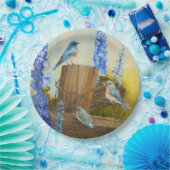 Blauwvogelfamilie Papieren Bordje (Feest)