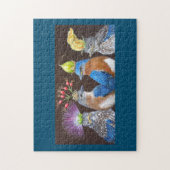 Blauwvogelfamilie-puzzel Legpuzzel (Verticaal)