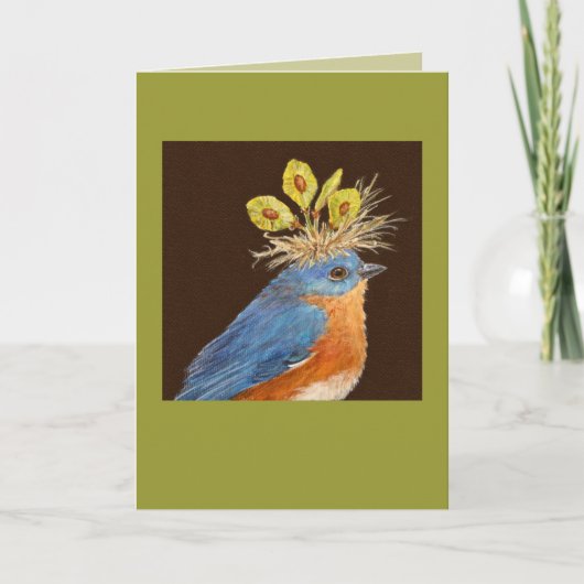 Blauwvogelkaart voor mannen en vrouwen kaart (Voorkant)