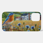 Blauwvogelkornbloemen Waterverf Boerderij Case-Mate iPhone Case (Achterkant (horizontaal))