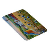 Blauwvogelkornbloemen Waterverf Boerderij Magneet (Rechterzijde)