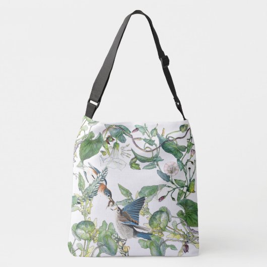 Blauwvogelpest Canvas tas "Morning Glory Flowers" (Achterkant)