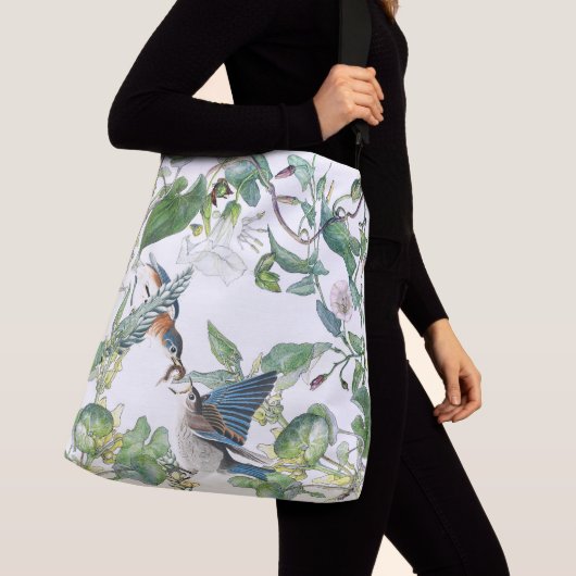 Blauwvogelpest Canvas tas "Morning Glory Flowers" (Dichtbij)