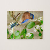 Blauwvogelpuzzel "Vroege vogel krijgt de worm" Legpuzzel (Horizontaal)