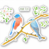 Blauwvogels Aangepaste vinylSticker Sticker (Voorkant)