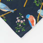 Blauwvogels Blauw Fleece Deken (Hoek)