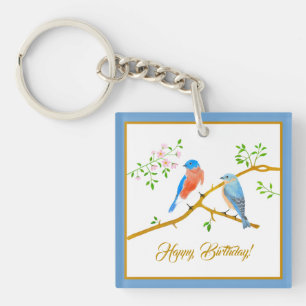 Blauwvogels Blauw Lijst Sleutelhanger