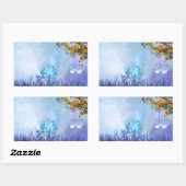 Blauwvogels Blauwe Vijver Vogels Rechthoekige Sticker (Vel)