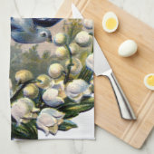 Blauwvogels Bloemen Lelie van de Vallei Vogels Theedoek (Quarter Fold)