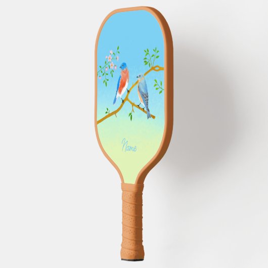 Blauwvogels Bord Blauw & Groen Pickleball Paddle (Links)