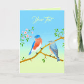 Blauwvogels Bord Blauw & Groen Vlakke Kaart (Voorkant)