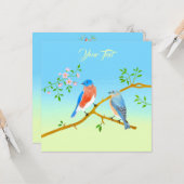 Blauwvogels Bord Blauw & Groen Vlakke Kaart (Voorkant / Achterkant in situ)