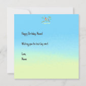 Blauwvogels Bord Blauw & Groen Vlakke Kaart (Achterkant)