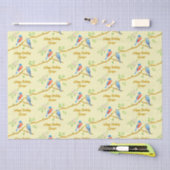 Blauwvogels Bord Geel Weefselpapier Tissuepapier (Craft)