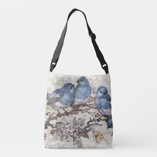 Blauwvogels Canvas tas (Achterkant)