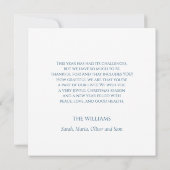  blauwvogels dennenbomen Kerstkaart Kaart (Achterkant)