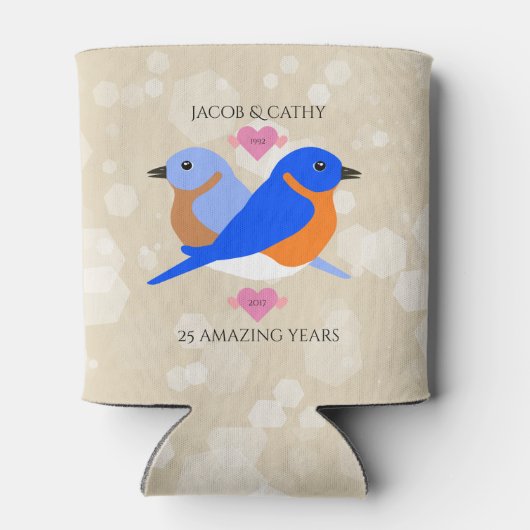 Blauwvogels elk jaar rond het Jubileum Blikjeskoeler (Achterkant)