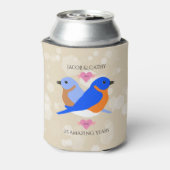 Blauwvogels elk jaar rond het Jubileum Blikjeskoeler (Blikje Achterkant)