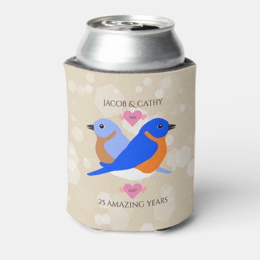 Blauwvogels elk jaar rond het Jubileum Blikjeskoeler (Blikje Achterkant)