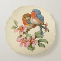 Blauwvogels en appelbloesems loods