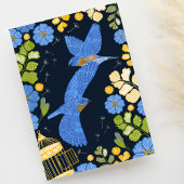 Blauwvogels en blauwe primroses Blank Groeten Kaart