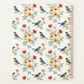 Blauwvogels en bloemen planner (Achterkant)