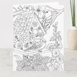 Blauwvogels en Hollywood Color-It-Yzelf Kaart