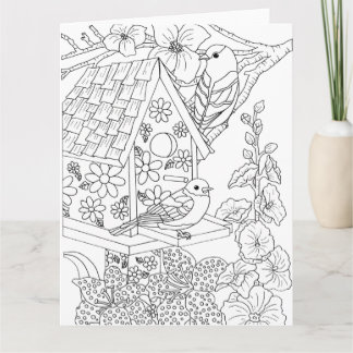 Blauwvogels en Hollywood Color-It-Yzelf Kaart