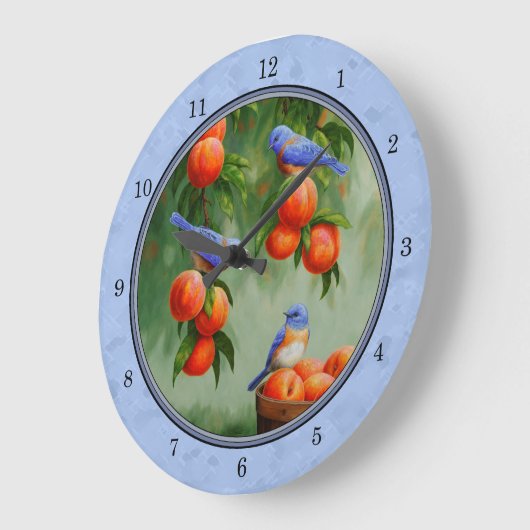 Blauwvogels en perziken Blauw Grote Klok (Hoek)