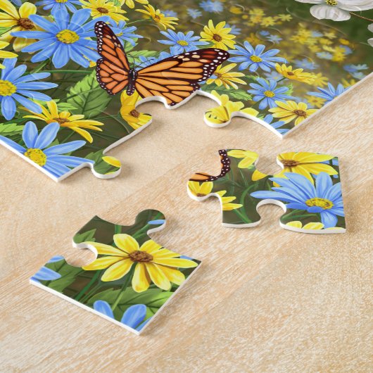 Blauwvogels en Rondhuis Legpuzzel (Zijkant)