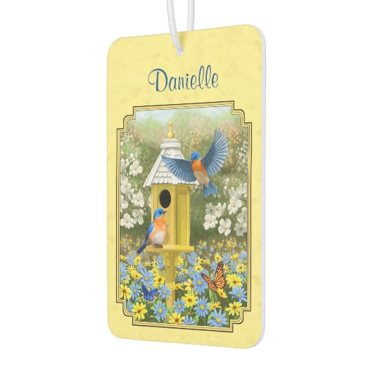 Blauwvogels en rondvogels Geel Luchtverfrisser (Links)